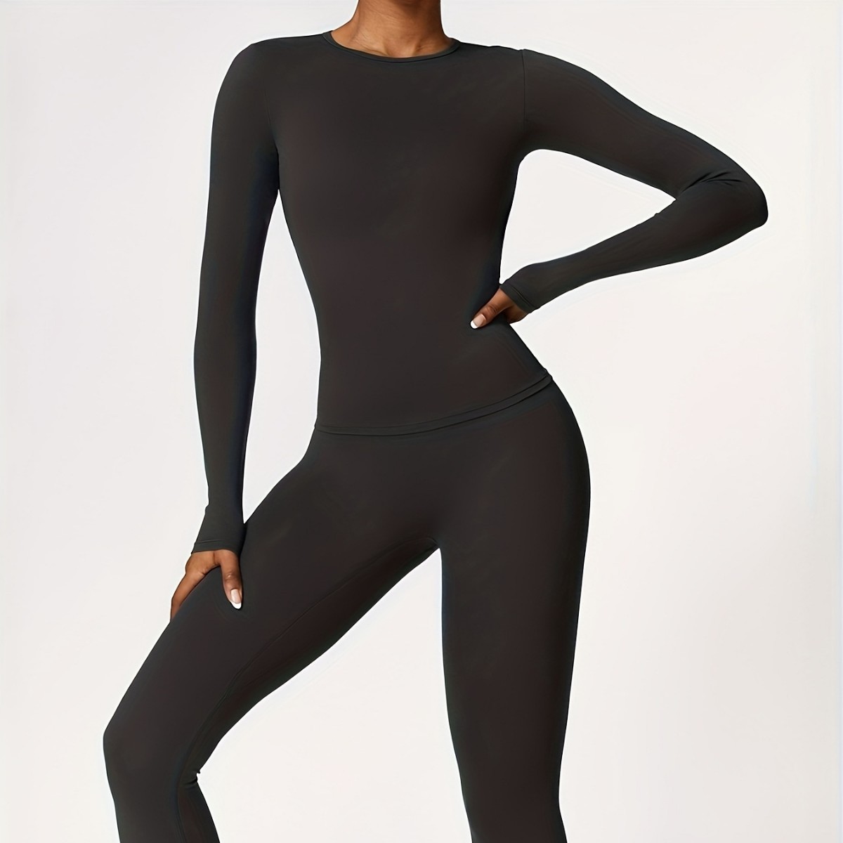 Pilates & Yoga Knokke - Tight-fitting yoga suit slim long-sleeved outdoor
