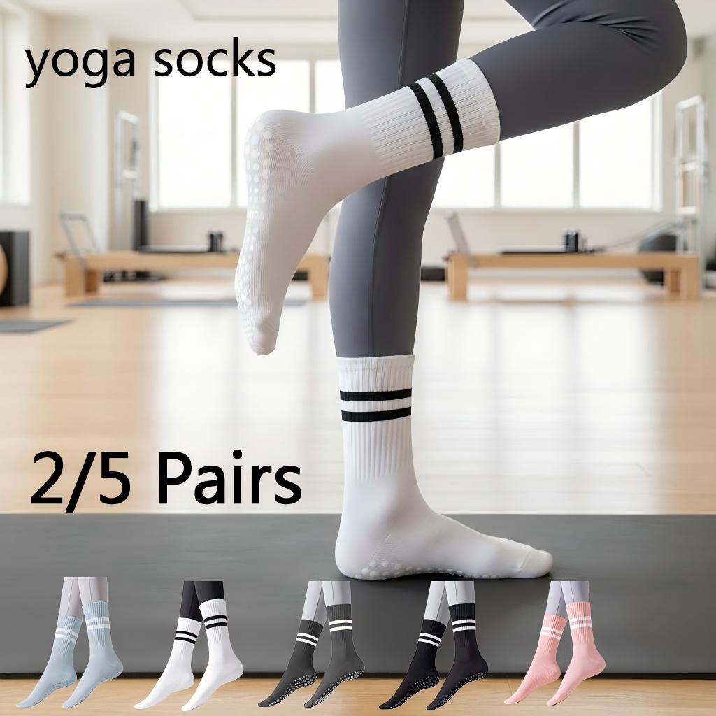 Pilate Yoga Workout - Women Non Slip Yoga Socks, Grippy