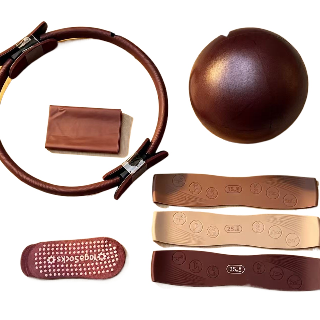 Pilates Yoga Combined - Pilates Ring Multi-piece Stretching Aid Belt