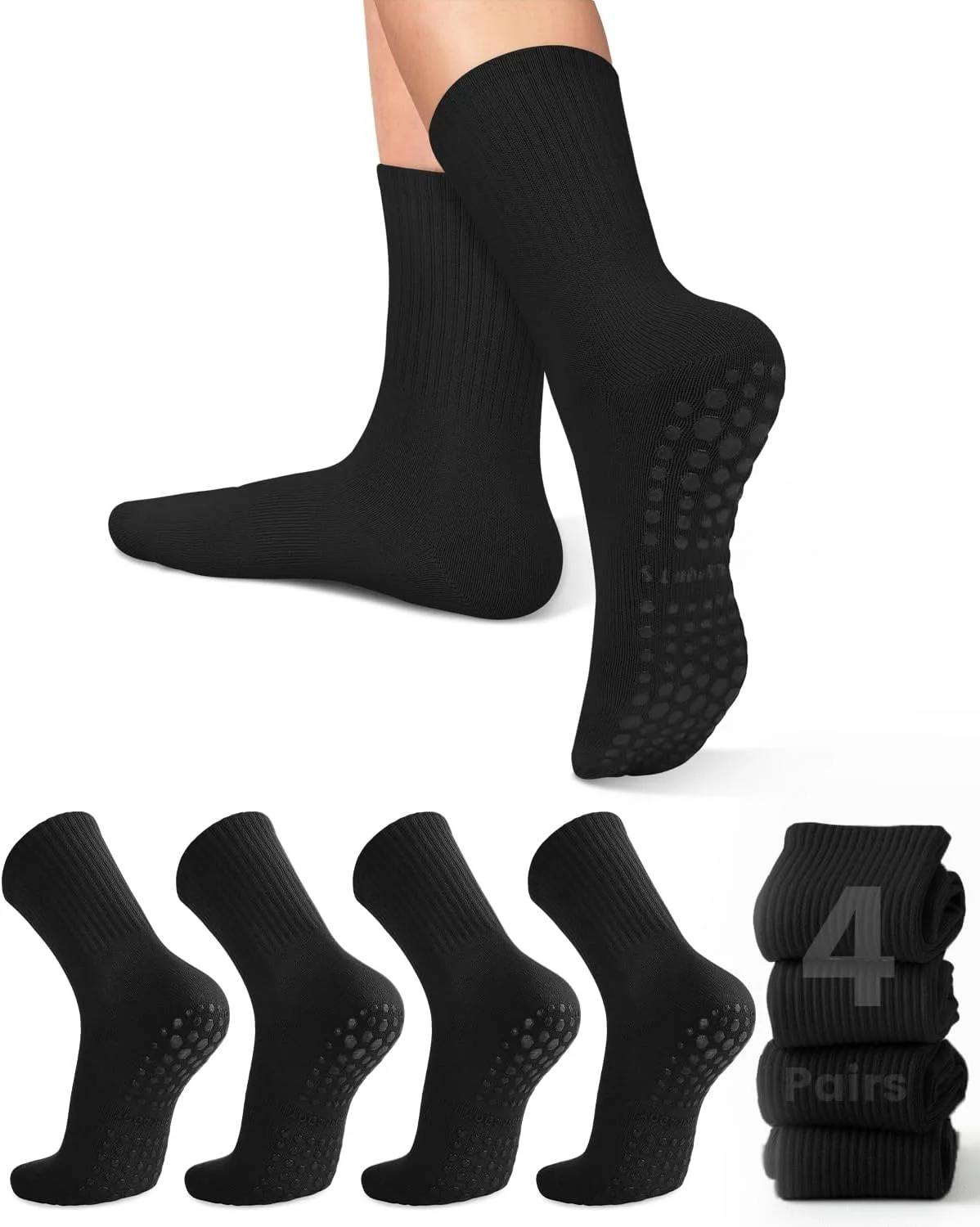 Pilates & Yoga Knokke - 4 pairs of women's yoga socks,