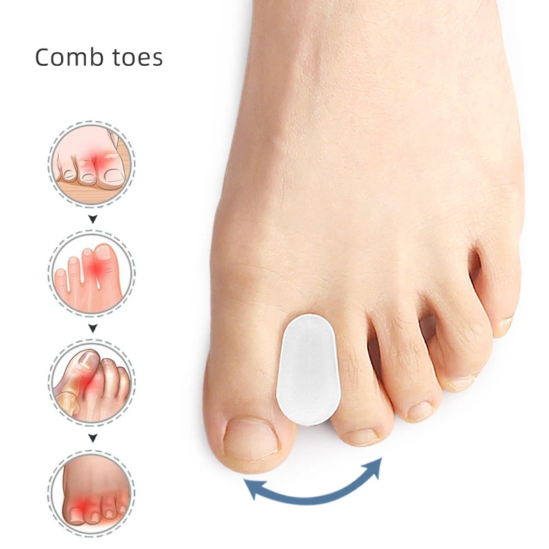 Toe Separator Silicon - 1/2/3/4Pairs I-shaped Toe Splitter Gel Toe