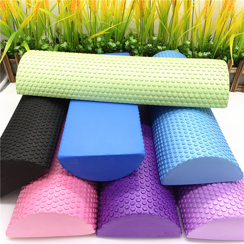Pilates Yoga Roller - 30/45cm Half Round EVA Massage Foam