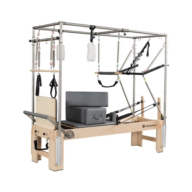 Pilates Yoga Combined - Factory Wood Pilates Reformer, Full Trapeze