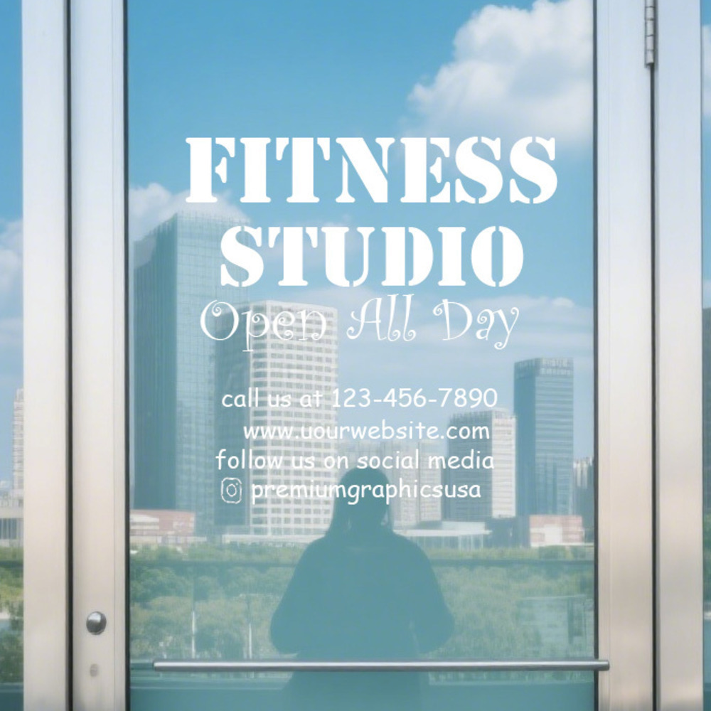 Customizable Studio Window Dec - Pilates Yoga Or Gym recension och pris