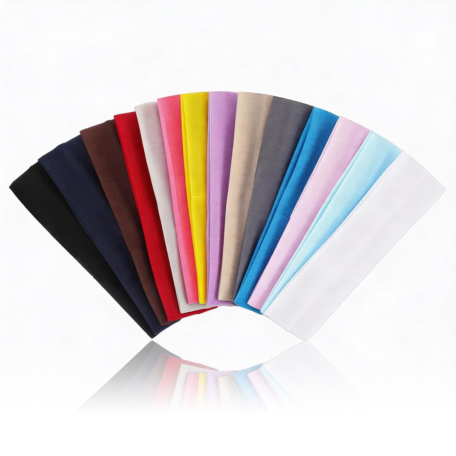 18PCS Solid Color Headbands Se - Pilates Yoga Gear recension och pris