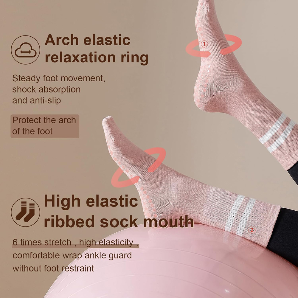 Yoga Pilates Socks with Grips  - Pilate Yoga Workout recension och pris